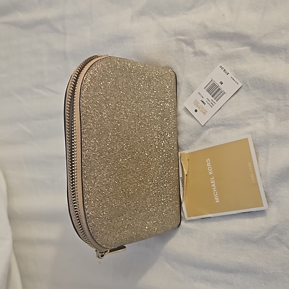 Michael kors gold glitter makeup case - Picture 3 of 5